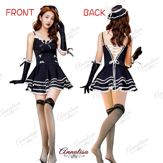 コスプレ　メイド服　メイド　フリル　レース　コスチューム