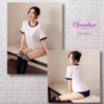 体操服　ブルマ　赤　ネイビー　ソックス　女子高生　女子中学生　制服　JK　JC