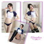 アスリートコスチュームを着た女性