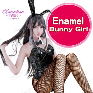 エナメルバニー　テカテカ光沢の合成レザー　ネクタイ2種類セット